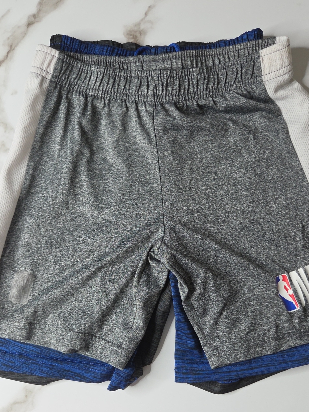 NBA Kids Grey Shorts with Blue and White Accents (2pck)